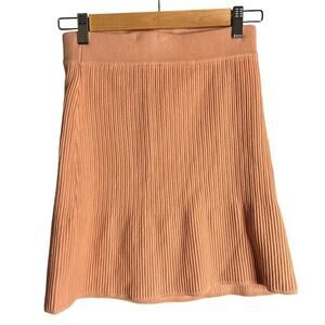 Free People Ribbed Knit Mini Skirt Orange Size XS